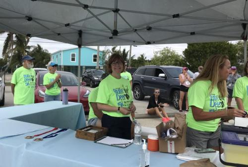 Dawn Loftus - Board member helping at Run with Deer 5K February 2023