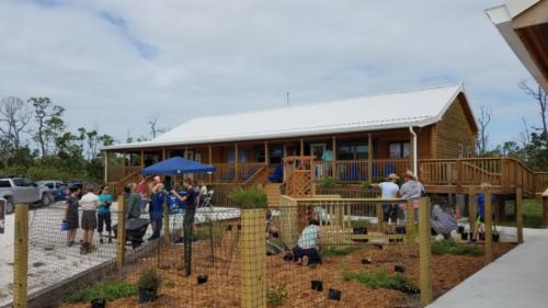 Nature Center Butterfly garden planting - Pollinator Day 2020