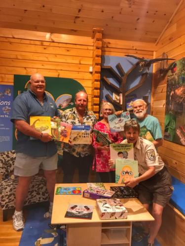 Nature Center Children's book corner with books donated by Florida Keys Wildlife Society 