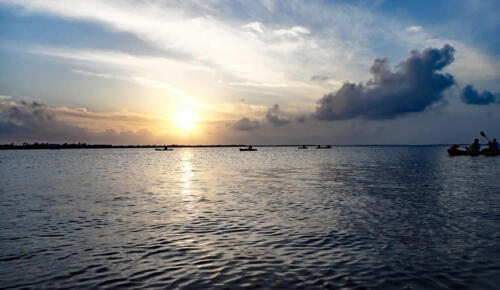 Sunset on the Full Moon Kayak tour - April 2022