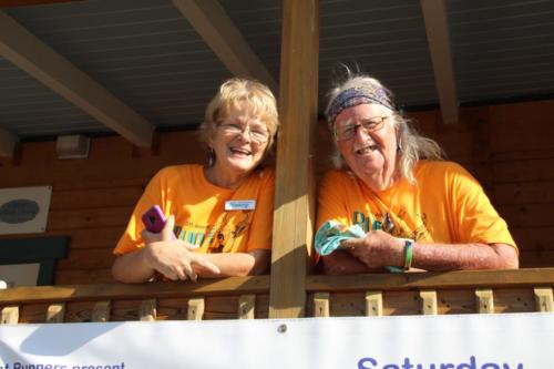 Key Organizer Nancy & volunteer Mickey - Run with Deer 5K March 2020