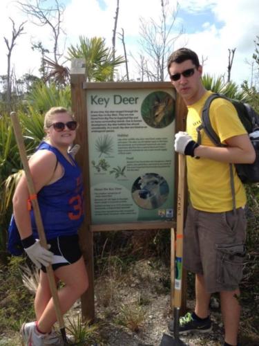 Eric and Haley trail maintenance