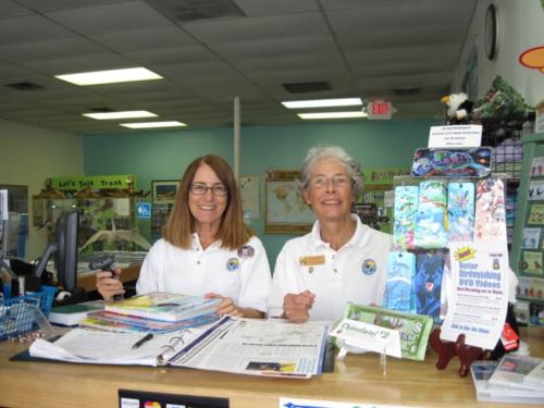 Volunteers in the old Visitor Center, pre-2019.